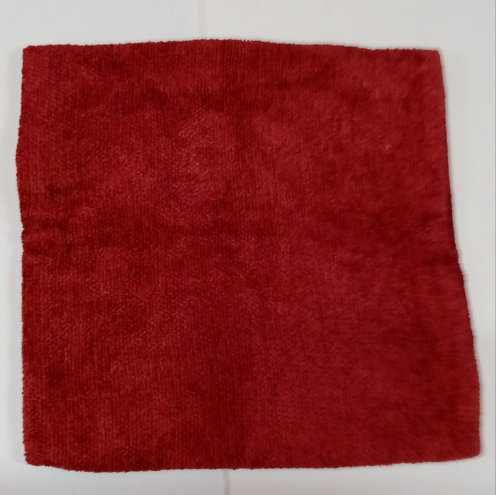 NEW Pottery Barn Chenille Knit Pillow Cranberry 18 x 18